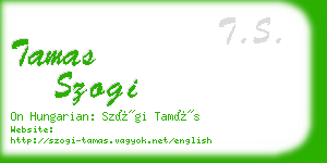 tamas szogi business card